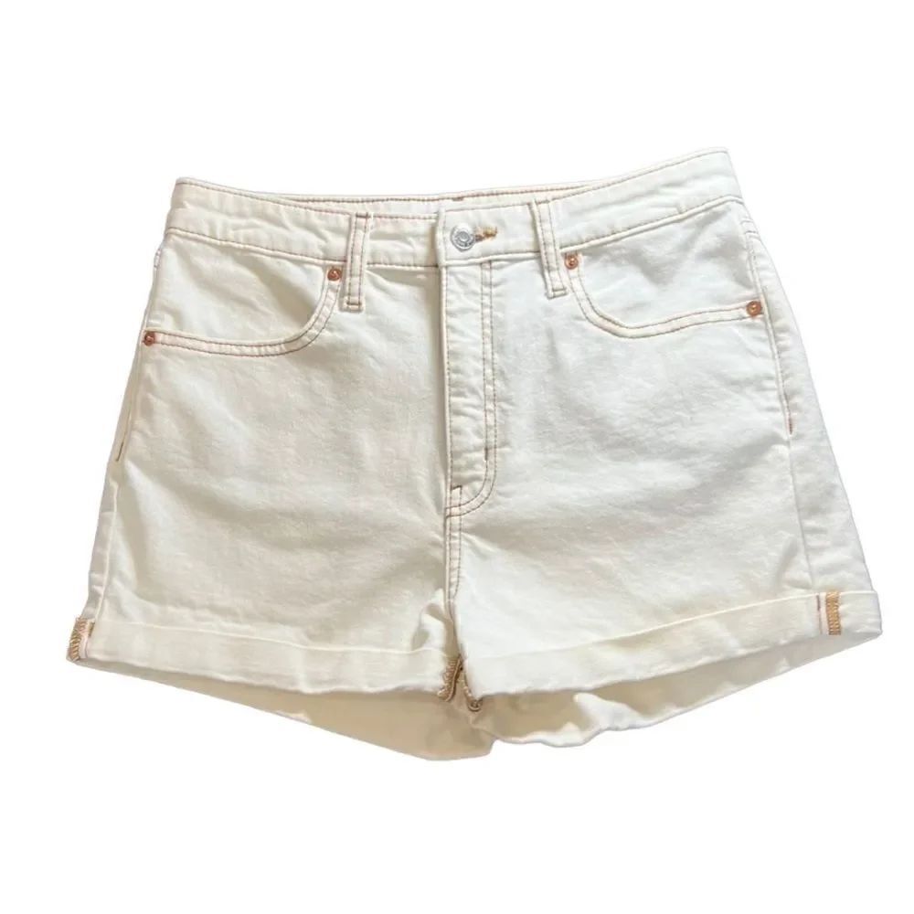 Wild fable high rise rolled bottom jean shorts white size 4